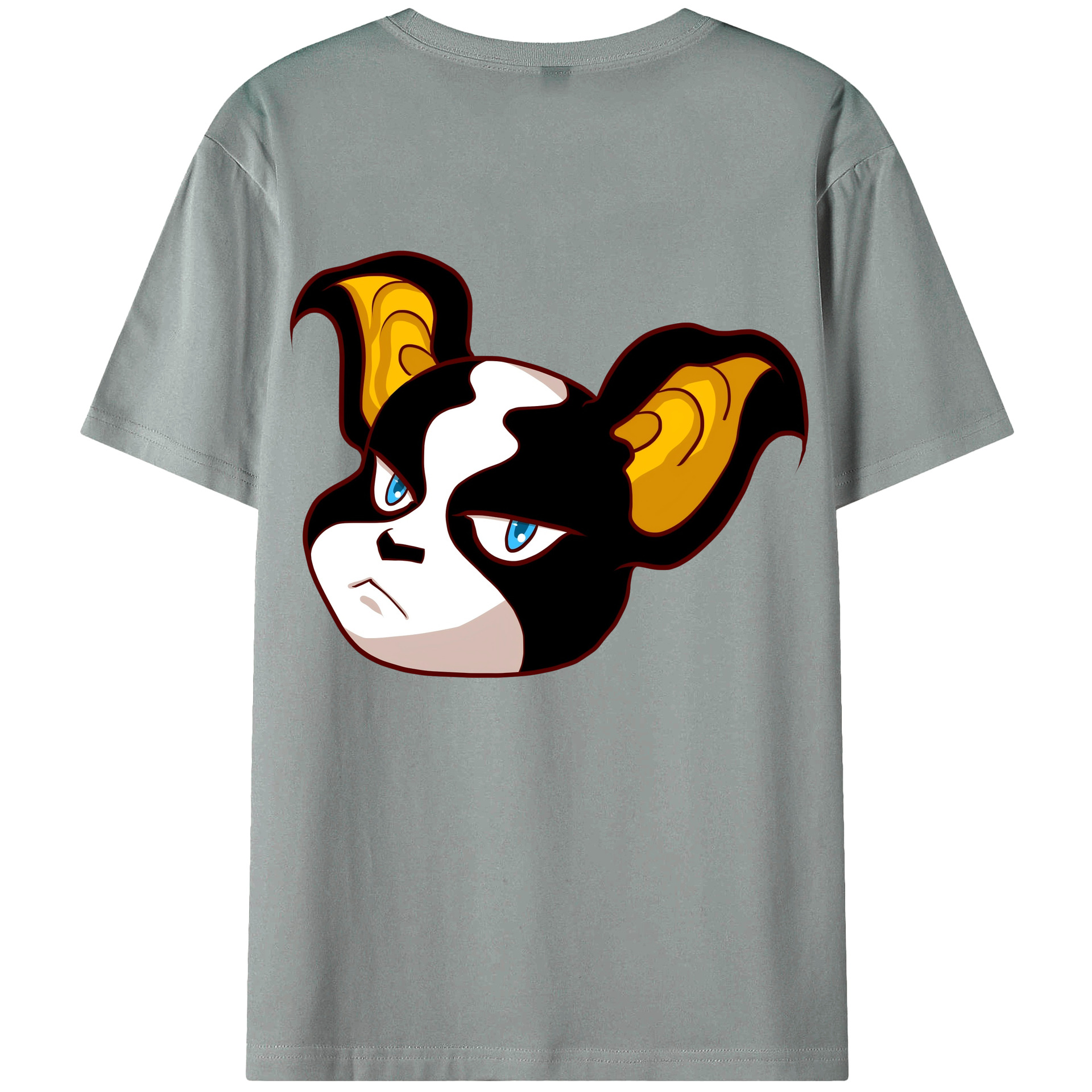 （画像用） ジョジョの奇妙な冒険 イギー JoJo's Bizarre Adventure Iggy 綿100％ メンズ半袖Tシャツ（バックプリント） 通気性